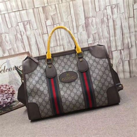 fake gucci duffle bag|knock off Gucci luggage set.